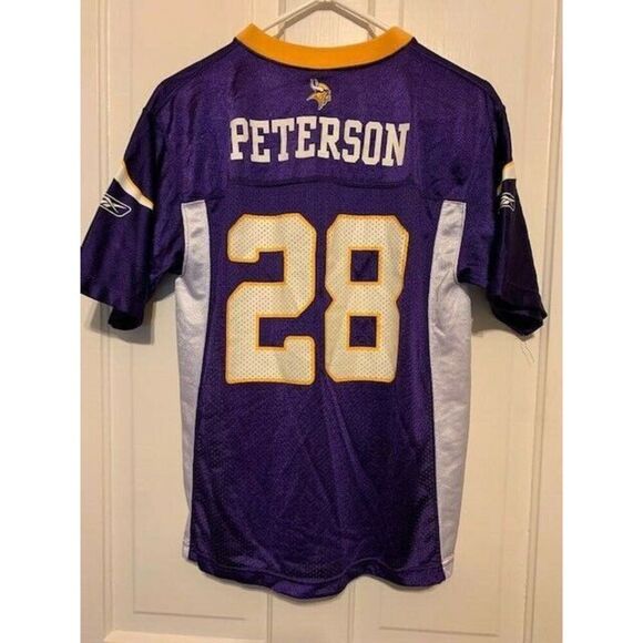 MINNESOTA VIKINGS ADRIAN PETERSON SIZE YOUTH LARGE 14-16 REEBOK JERSEY - Picture 1 of 6